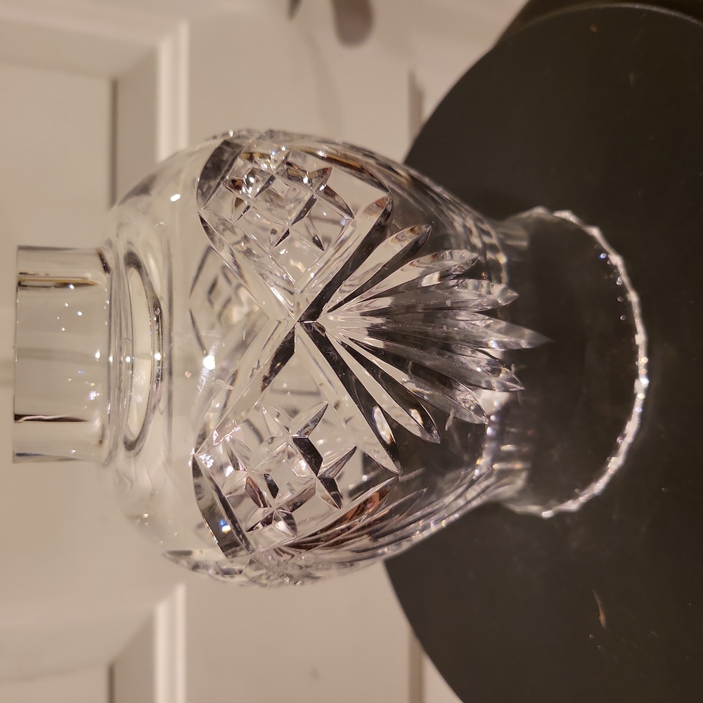 Crystal Lismore Style Candle Holder Cover No Base 6" - Picture 8 of 9